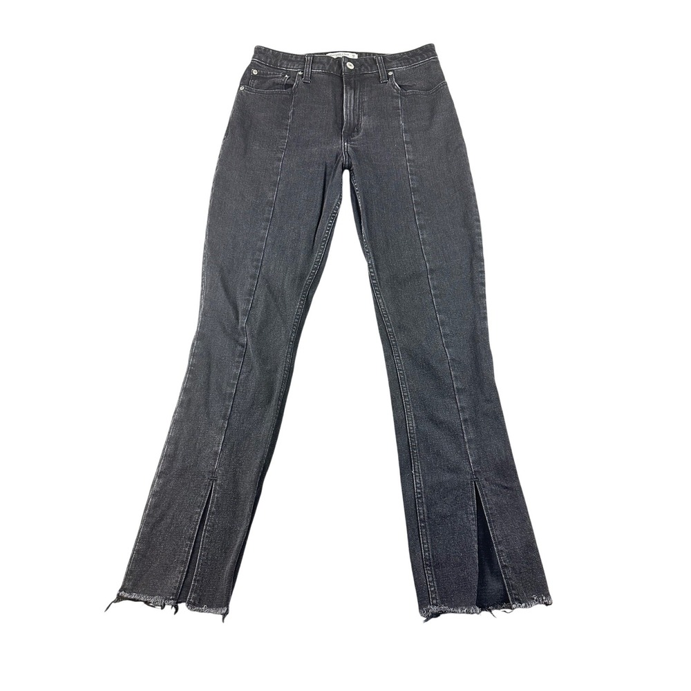 Abercrombie & Fitch Curve Love The Skinny High Rise Jeans Women 28 Black Edgy